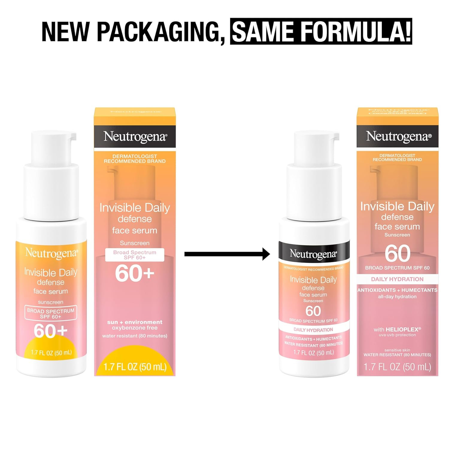 Invisible Daily Defense Face Sunscreen + Hydrating Serum with Broad Spectrum SPF