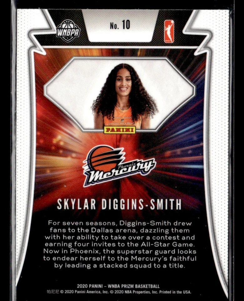 2020 Panini Prizm WNBA Skylar Diggins-Smith #10 Far Out - Image 2 of 2