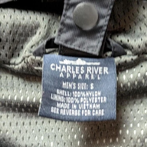 Charles River Apparel Men's Black Hooded Full Zip Ripstop Windbreaker Jacket S image 3