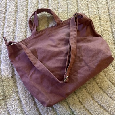 Baggu Horizontal Duck Bag Canvas Tote in Dusty Rose, Mauve, Dark Pink