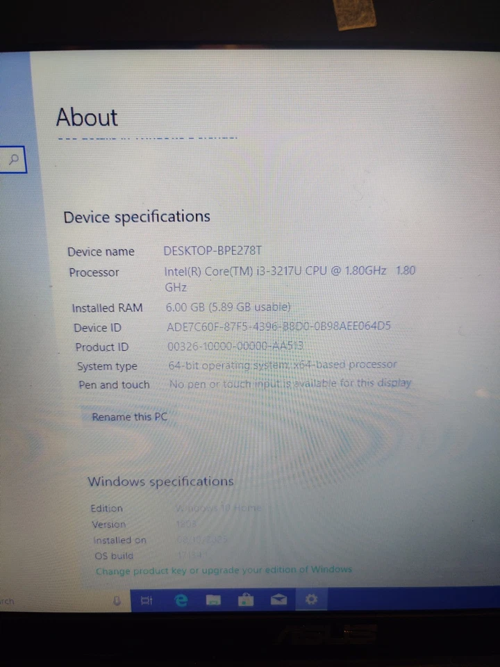 Portátil Asus X552C 15.6" NVIDIA GeForce GT 710M, I3 3217u. 1,80 GHz, 6 GB de RAM - Imagen 4 de 4