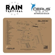 For Glock 48 Schematic Handgun Mat Cerus Gear FDE