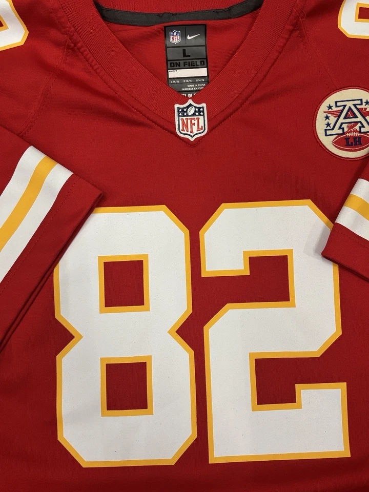 Camiseta deportiva juvenil Nike On Field Kansas City Chiefs Dwayne Bowe #82 L (14-16) roja NFL Foto 4 de 4