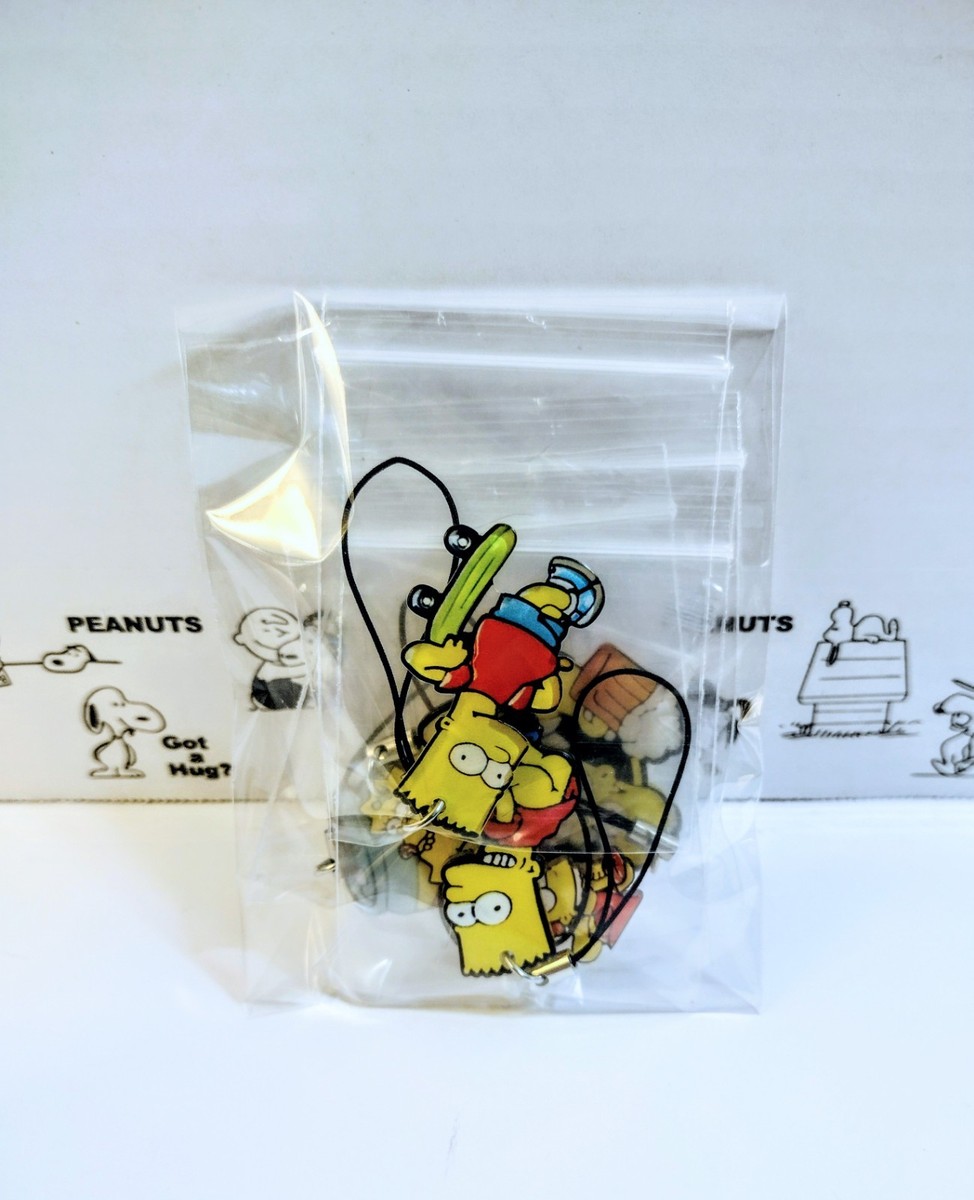 🌟 NEW 5 Piece Simpsons Acrylic Phone Charm Keychain Set 🛹 | eBay