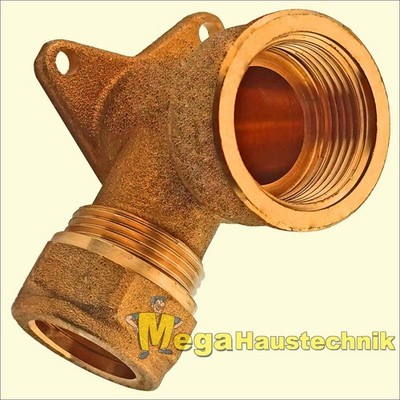 Schraub-Fitting für Kupferrohre Wandwinkel Deckenwinkel Wandscheibe Klemmring