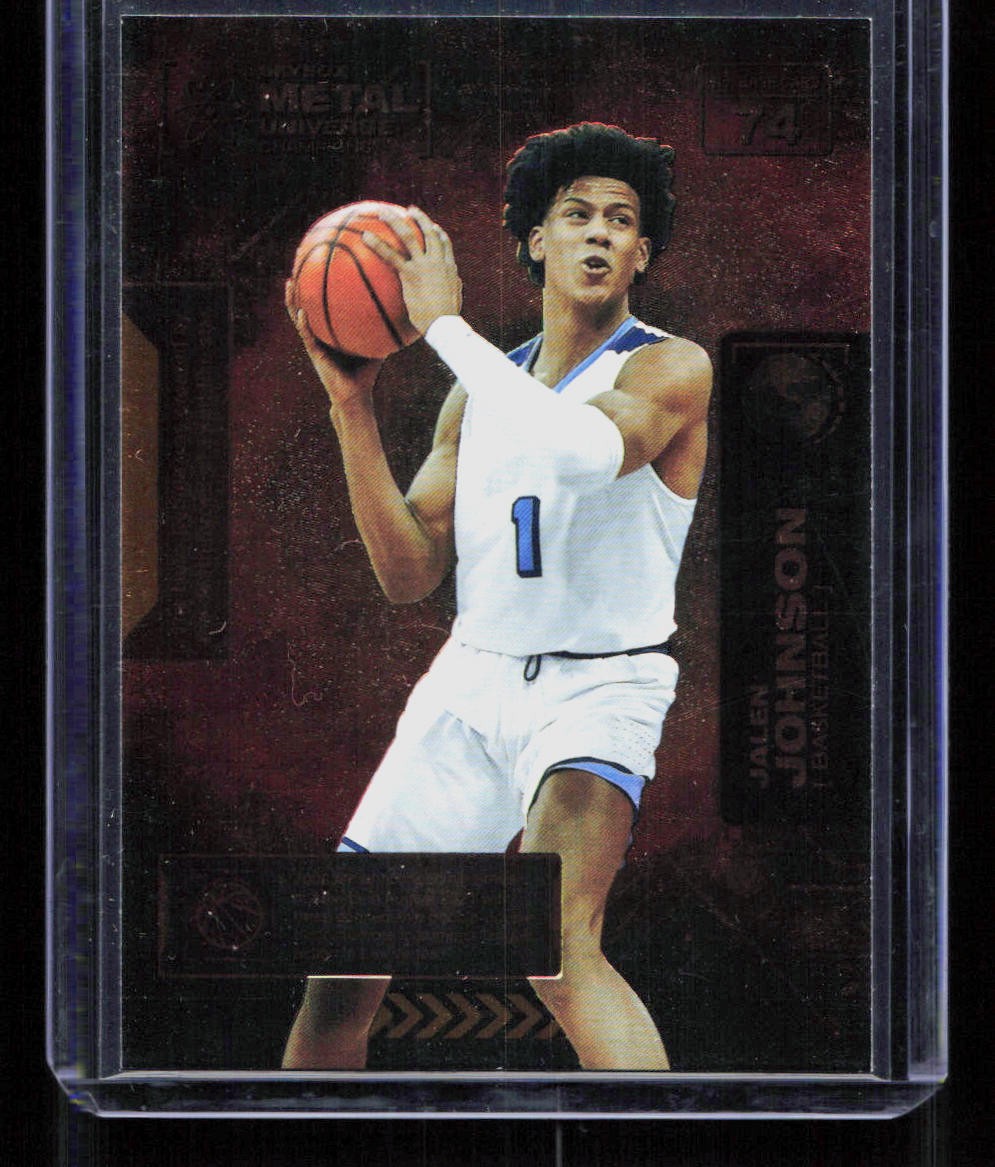 Jalen Johnson 2021 SkyBox Metal Universe Champions #74 Copper