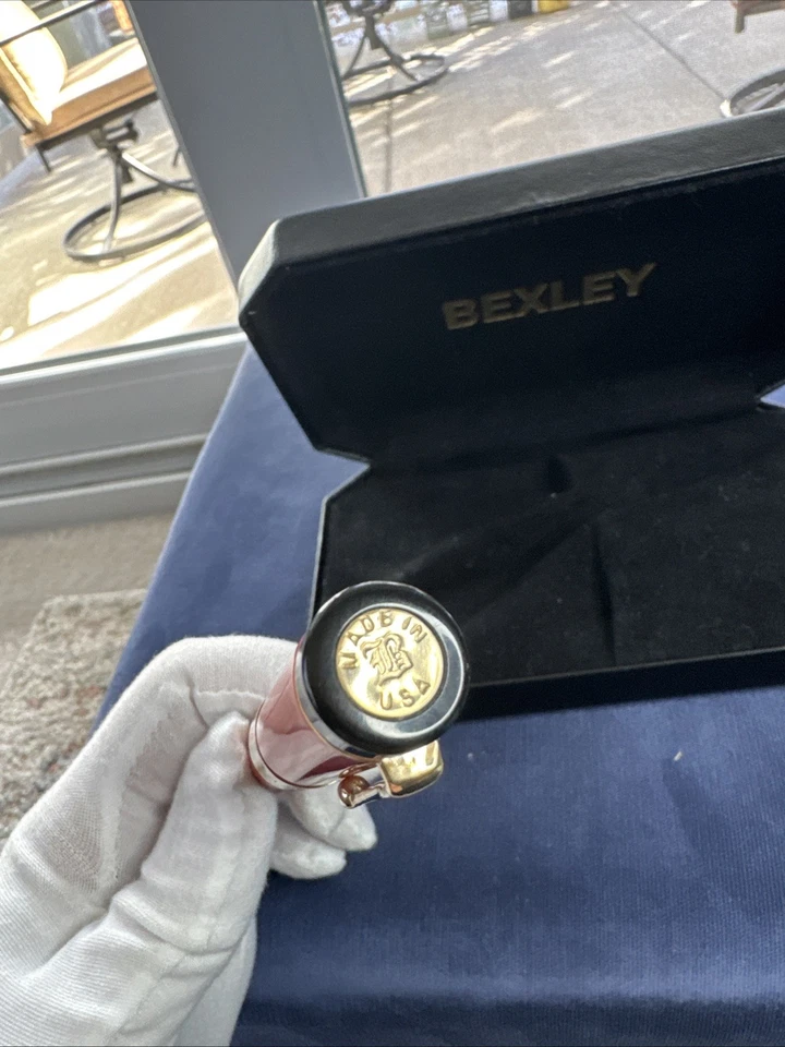 Pluma Estilográfica Bexley Deluxe 2001 #162/250 Naranja Oro 18k M Nuevo en Caja Borde Dorado Foto 4 de 4