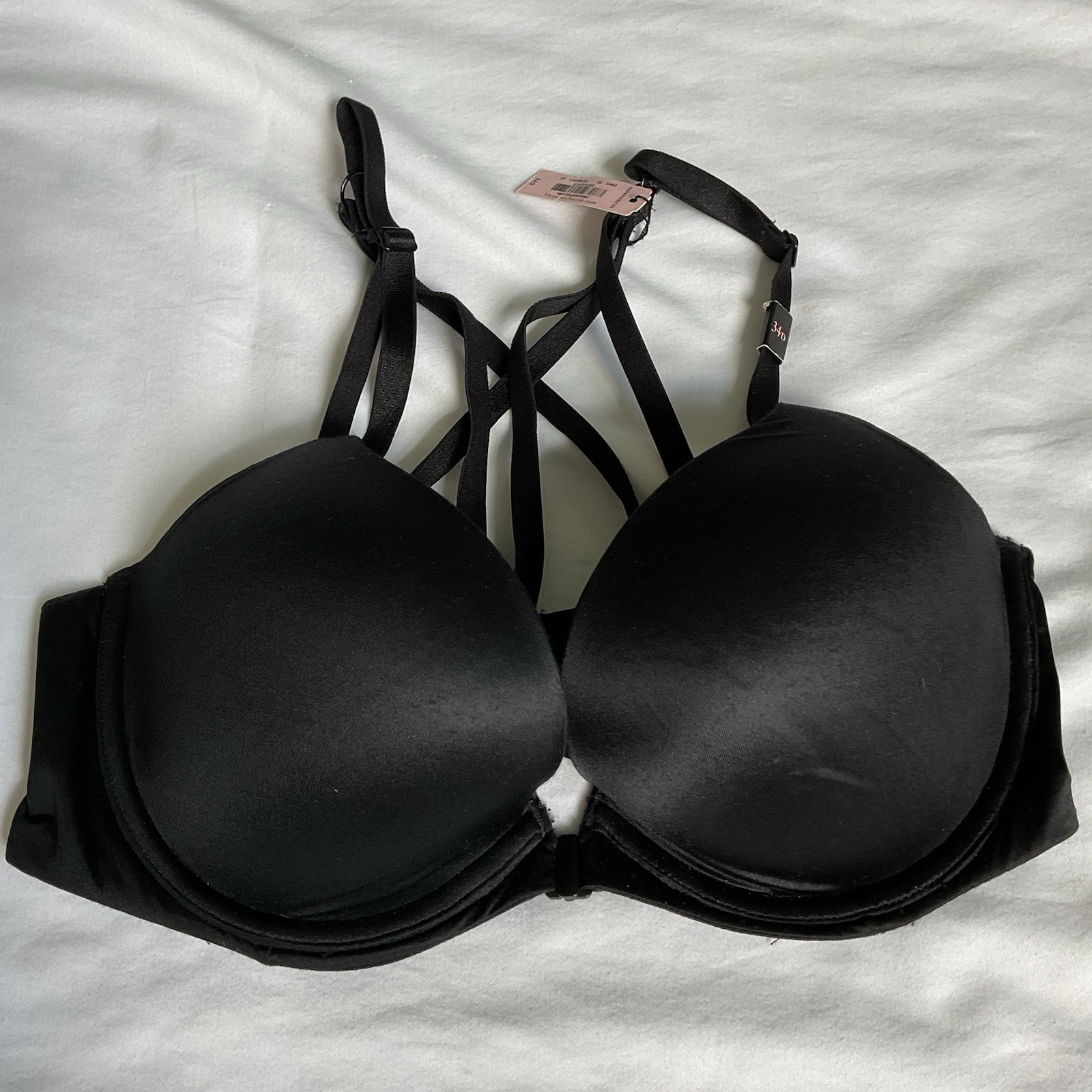 Victoria's Secret Women's Black NWT Very Sexy Plunge Bra Front Closure Size 34D