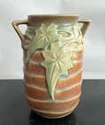 Vintage Roseville Pottery Luffa Pattern Vase