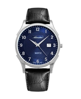 ADRIATICA Men Quartz Casual Watch Classic Dress Blue Dial Waterproof Swiss 41mm