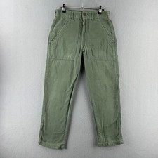 Vintage Vietnam War OG 107 Pants Fits 28x26 Baker 60s 70s Sateen Fatigue