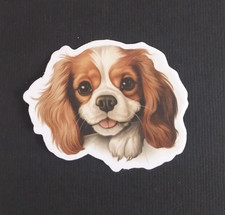 Cute Playful Puppy Dog Sticker 1.75" x 2.18" H 