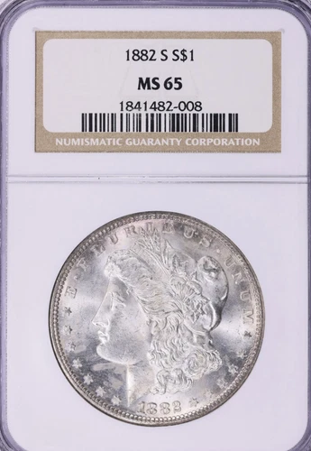 1882-S Morgan Silver Dollar NGC MS-65 - Beautiful Coin!