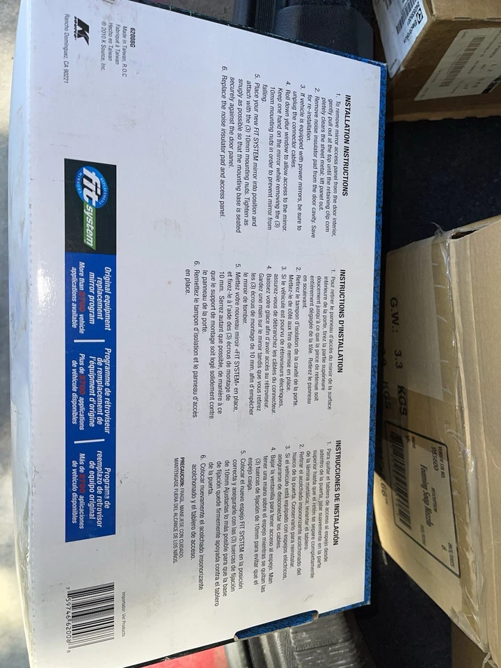 Espejo lateral de repuesto Fit System Foto 2 de 2