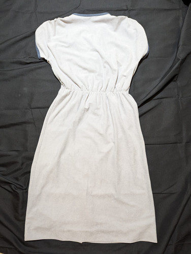 Abito da hostess donna vintage Leslie Fay grigio piqué mod navy taglia small - Foto 3 di 19