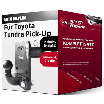 Anhängerkupplung starr + E-Satz 7pol universell für Toyota Tundra Pick-Up 11.06-