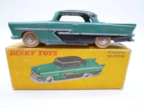 VINTAGE FRENCH DINKY TOYS 24D PLYMOUTH BELVEDERE IN ORIGINAL BOX 1957-59
