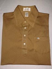 Vintage Men's Arnold Palmer 1970's 80 Polyester 20 Cotton Brown Polo Shirt M