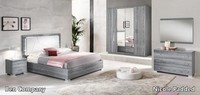 Italienische MöBel 4Tlg. Schlafzimmer Set Bett 2X Nachttisch Kleiderschrank Neu