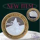 Vintage .999 Fine Silver $10 Gaming Token Palms Casino Sorcelita ,Halloween 2005