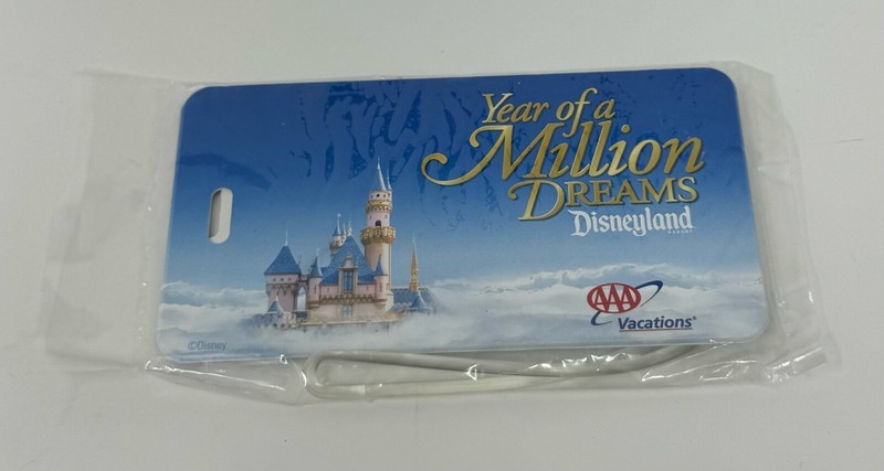 Disneyland "Year of a Million Dreams" AAA Luggage Tag - NEW
