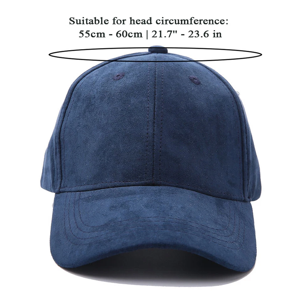 Suede Baseball Cap Men Women Casquette Casual Snapback Hat Hip Hop Solid Color - Image 2 of 4