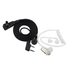 2Pin Covert Acoustic Tube Earpiece Headset Mic for Motorola Two Way Radios