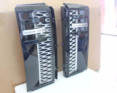 Range Rover L322 10-12 Side Vent Grille Fender Glossy Black & Silver w/ Mark - Picture 9 of 9