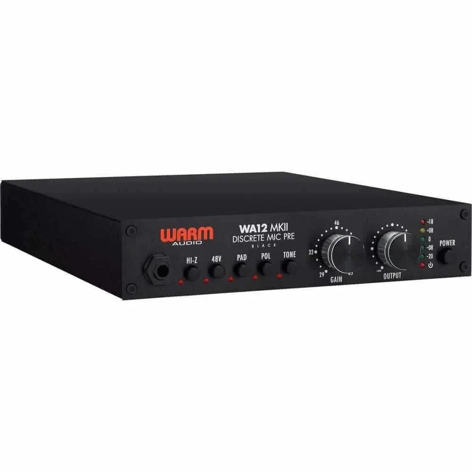 Warm Audio WA-12 MKII 1-Channel Microphone Preamp Black bundled with  XLR Cables - Image 2 of 3
