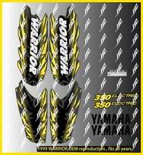 1999 YAMAHA WARRIOR full graphics kit DECALS STICKERS ..THICK AND HIGH GLOSS