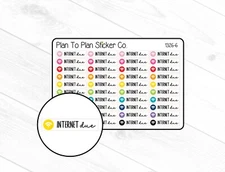 1326-6~~Internet Bill Due Boxes Planner Stickers.