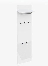 Wandgarderobe 160 cm Paneel Graphit Haken Weiß Matt Hochglanz Vintage EicheTOM
