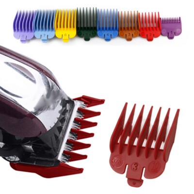 8 PCS Professional Hair Clipper Metal Clip Guides Limit Combs Guards For WAHLsRH