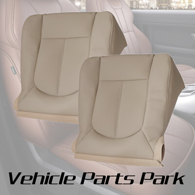 2011-16 Fits Ford F250 F350 Driver & Passenger Bottom Perforated Seat Cover Tan