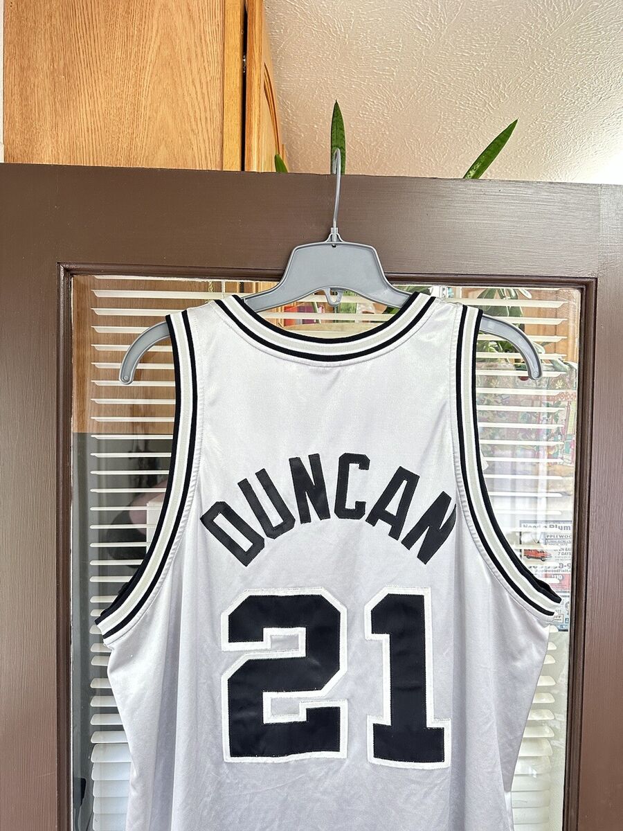 Authentic Nike Tim Duncan #21 San Antonio Spurs SILVER NBA Authentic Nike Tim Duncan #21 San Antonio Spurs SILVER NBA
