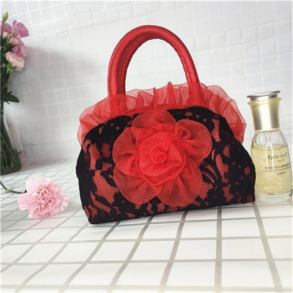 Fashion Flower Silk Purses Ethnic Style Ladies Bag New Sweet Purse