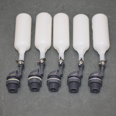 (5) Kerick Mini Float Valve Assembly MA052, 1/2'' NPT, Bulkhead Mount, Water