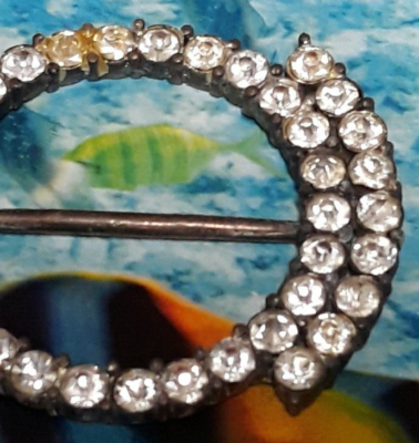Vintage Rhinestone Jewelry Eternity Circle Scarf Clip Shirt Belt Buckle Silver Vintage ART Silver Circle Scarf Clip - Etsy main image 4