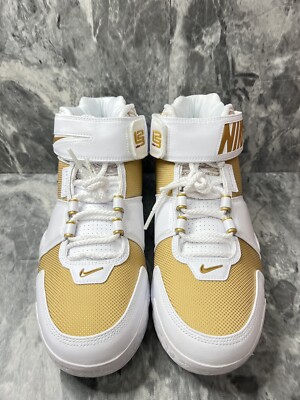 Nike Zoom Lebron 2 Retro Maccabi 2022 White Gold Sneakers DJ4892