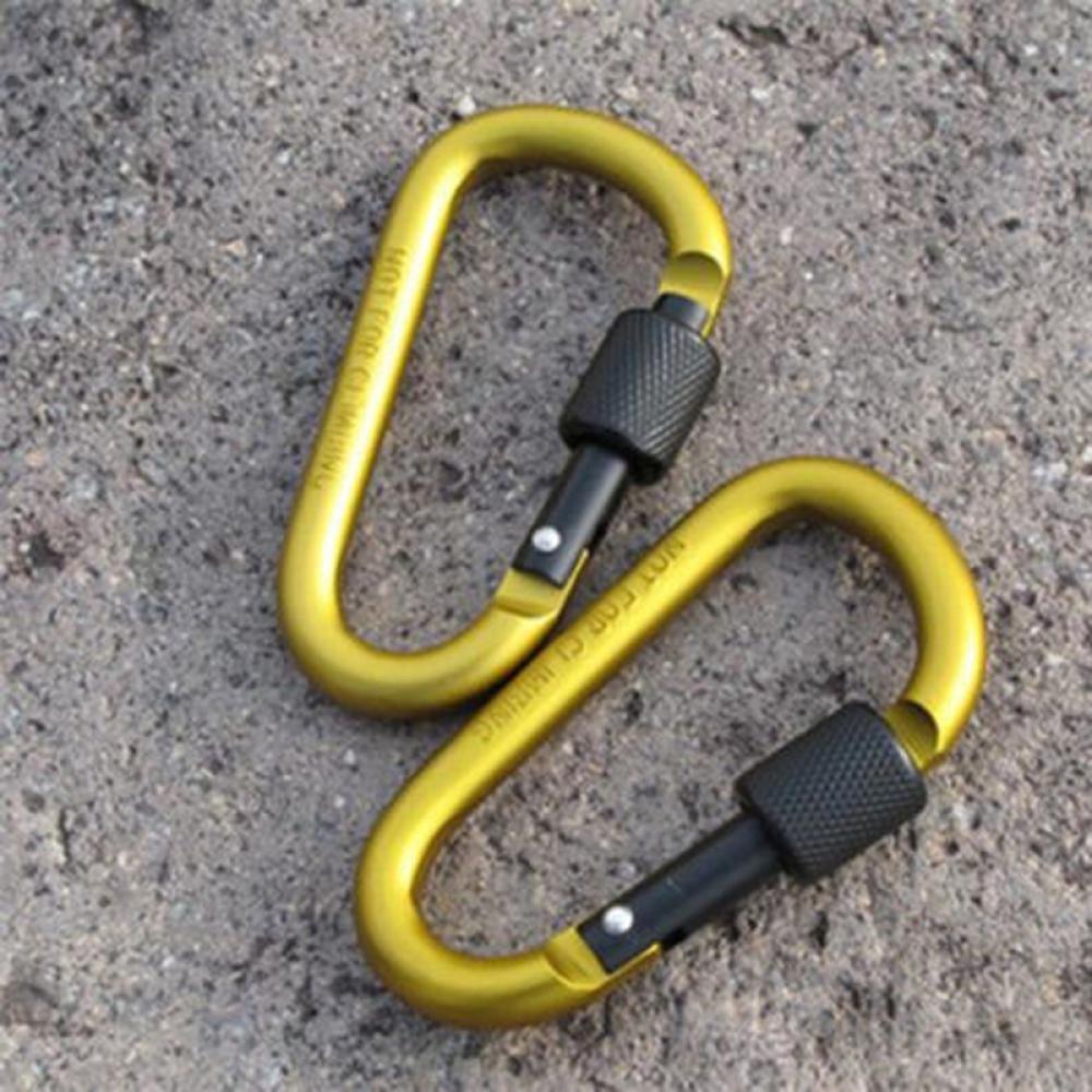 1PC Outdoor Aluminum Clip Key Chain DRing Snap Hook Carabiner