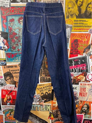 Vintage 80s High Rise James Jeans Straight Leg Indigo Denim Pants 28x39 NOS - Picture 5 of 7