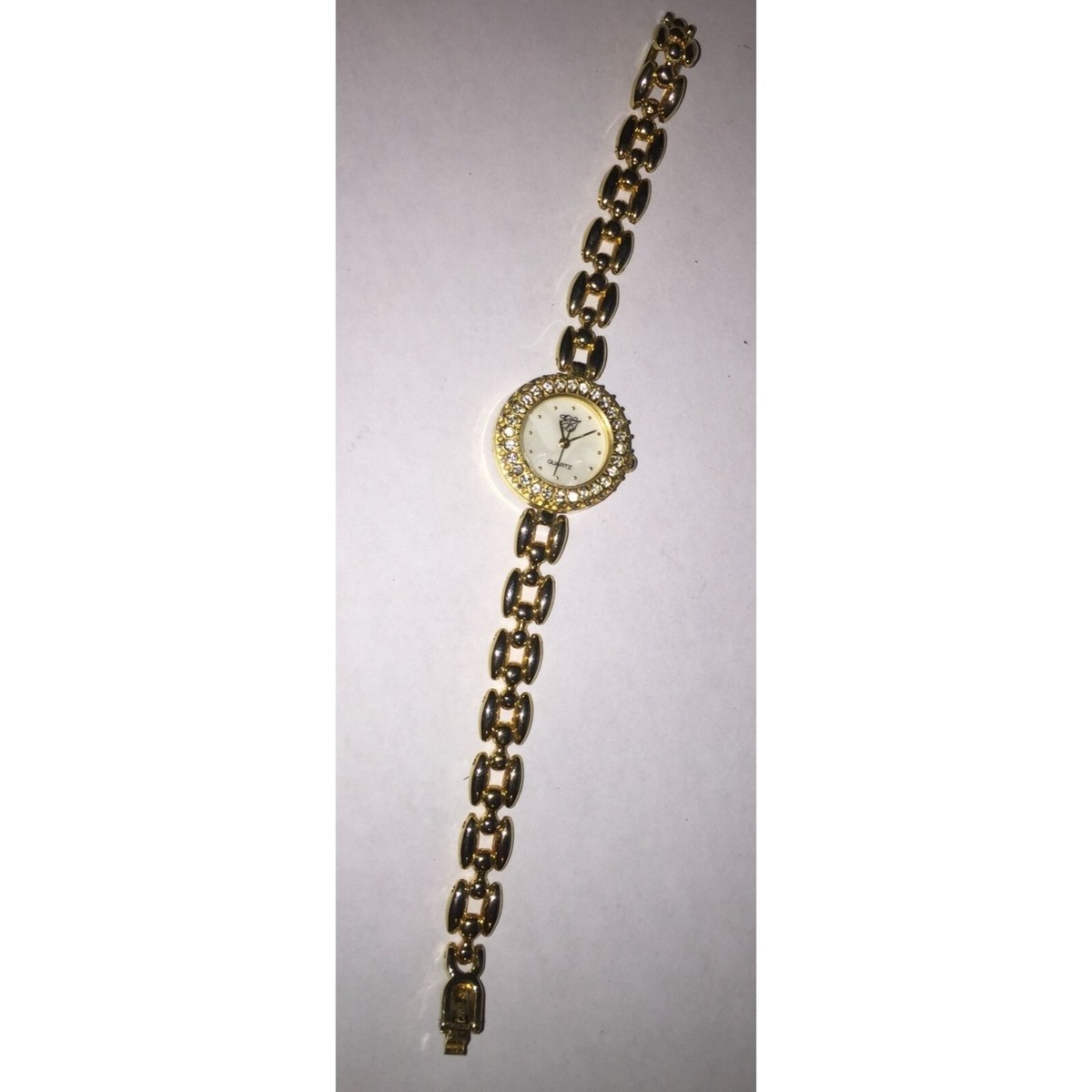 Womens Elizabeth Taylor Quartz Watch Gold Tone w  display picture 3