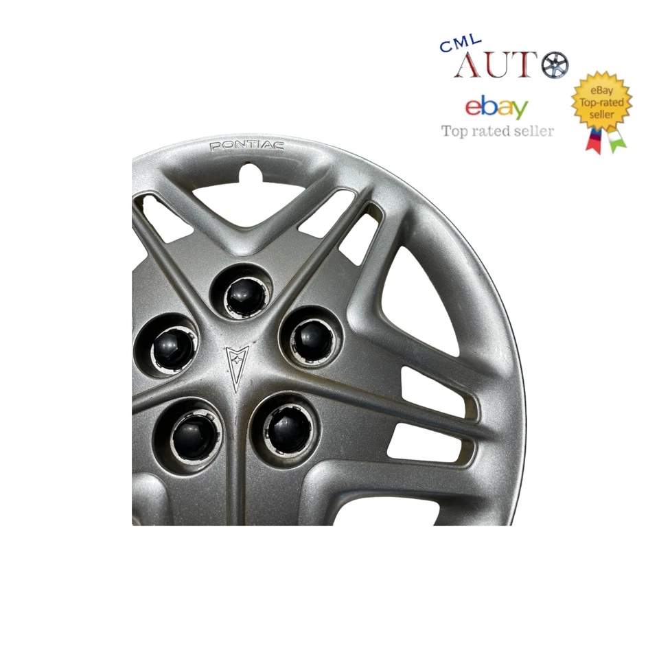 Pontiac Aztek Bonneville 2003-2005 16" 5 radios cubierta de rueda plateada OEM Foto 4 de 4