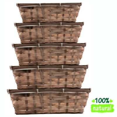 TNP Wicker Gift Hamper Basket Him / Her DIY Craft Storage Box Empty Packaging Tray