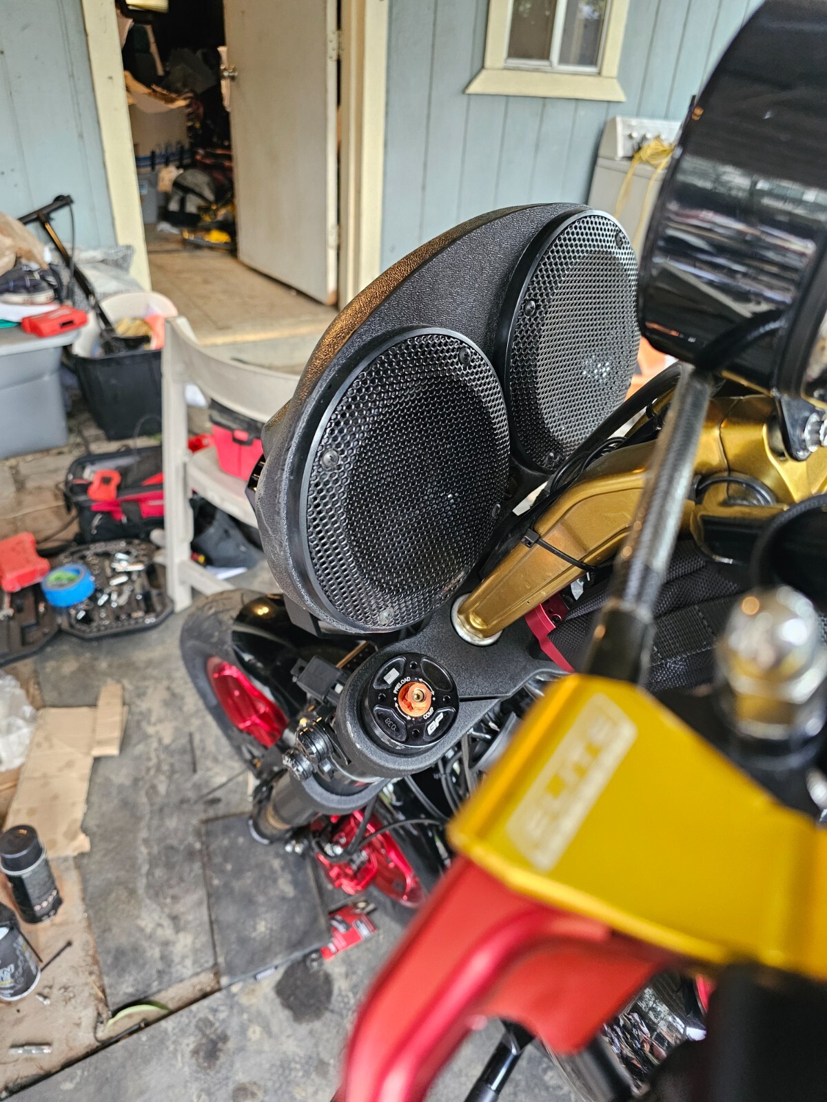 Marine grade 2.0 black Plex audio speaker system for Harley eBay