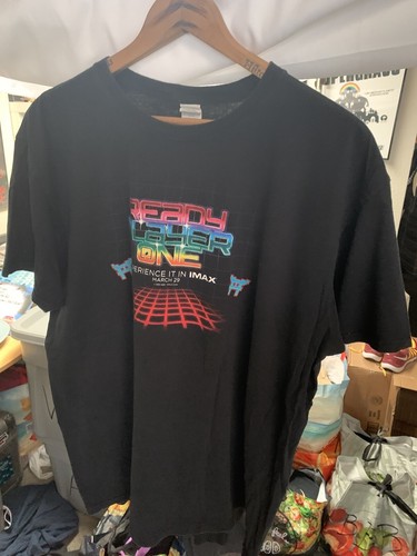 Ready Player One Movie Promo T Shirt Mens Black XXL IMAX 2018 Video Game Rare - Picture 2 of 5