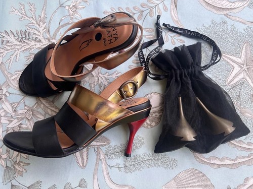 Tanya Heath Paris Open Toe Heels Sz EUR 35