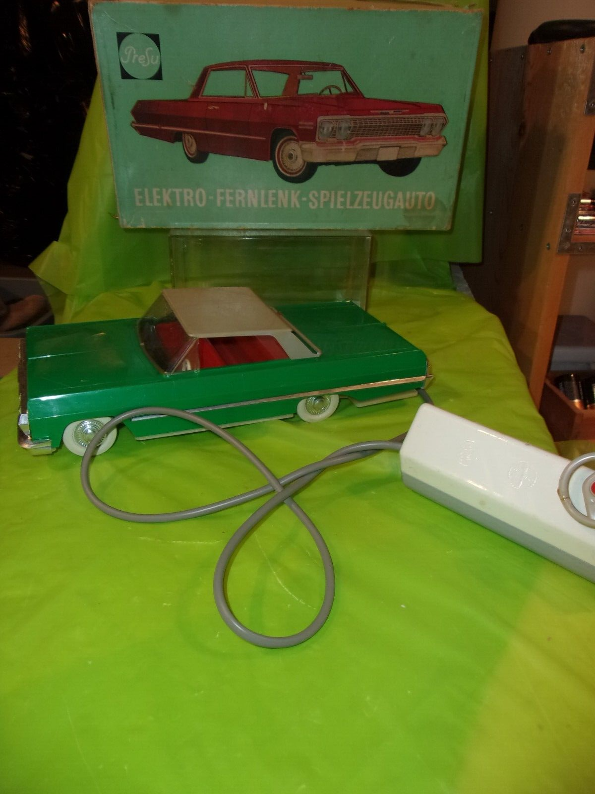 1963 Chevy Electro-Fernlenk Battery-Powered Snap-Together Toy Car with Original Box
