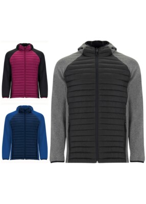 Roly Herren Full Zip Jacke Kapuzenjacke gesteppt S-3XL Übergröße