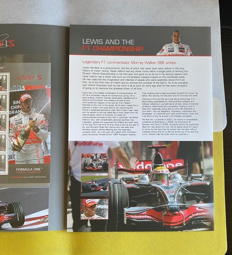 Lewis Hamilton - 2009 Isle of Man Collector Folder 2008 McLaren Mercedes F1 WDC - Picture 4 of 9